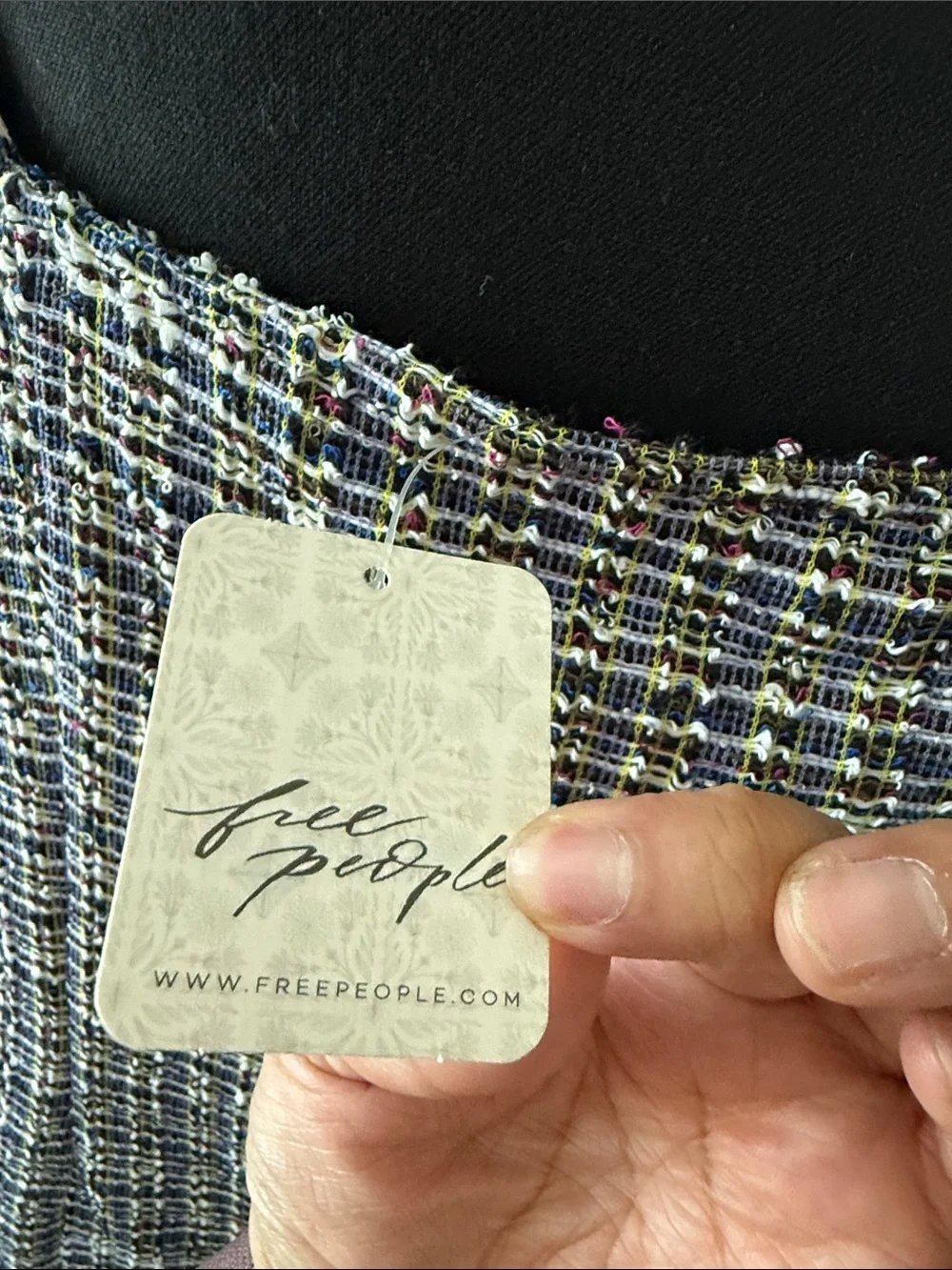 Free People Multi-Colored Tweed Mini Dress w/ Pockets | Sz L